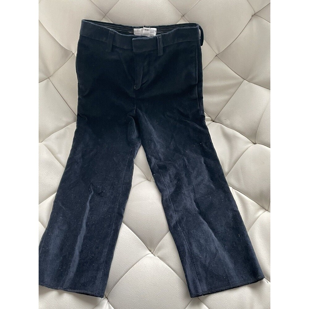 NWT Burberry Kids Youth Navy Blue Velvet Pants 3Y $225